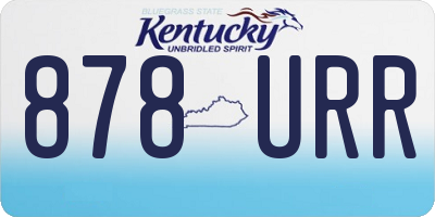KY license plate 878URR
