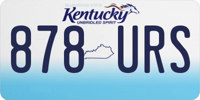 KY license plate 878URS