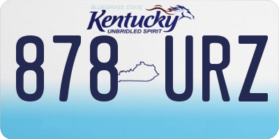 KY license plate 878URZ
