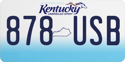 KY license plate 878USB