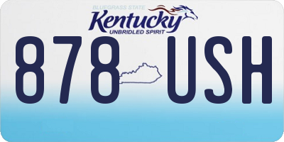 KY license plate 878USH