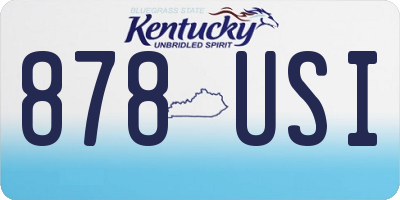 KY license plate 878USI