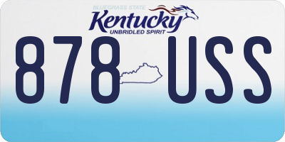 KY license plate 878USS