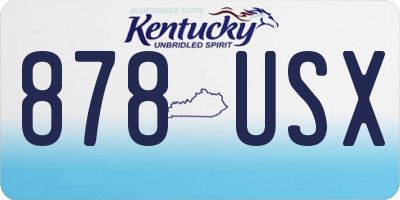 KY license plate 878USX