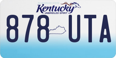 KY license plate 878UTA