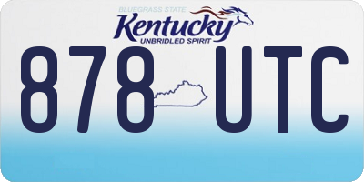 KY license plate 878UTC
