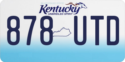 KY license plate 878UTD