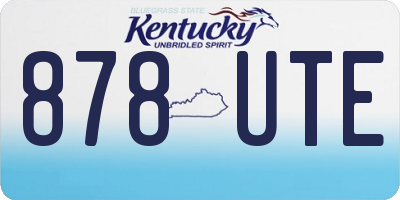 KY license plate 878UTE