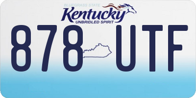 KY license plate 878UTF