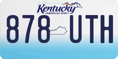 KY license plate 878UTH