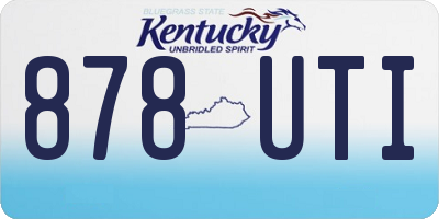KY license plate 878UTI