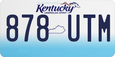 KY license plate 878UTM