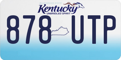 KY license plate 878UTP