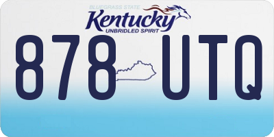 KY license plate 878UTQ