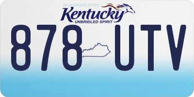 KY license plate 878UTV