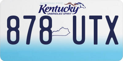 KY license plate 878UTX