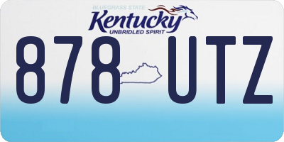 KY license plate 878UTZ