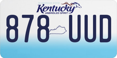 KY license plate 878UUD