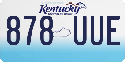KY license plate 878UUE