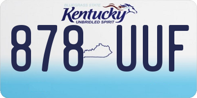KY license plate 878UUF