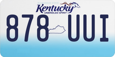 KY license plate 878UUI