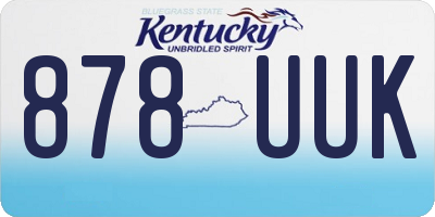 KY license plate 878UUK