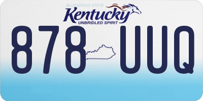 KY license plate 878UUQ