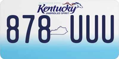 KY license plate 878UUU