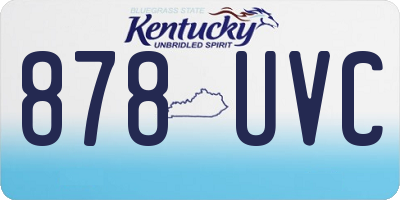 KY license plate 878UVC