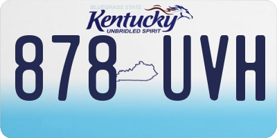 KY license plate 878UVH