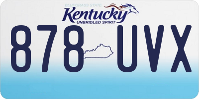 KY license plate 878UVX