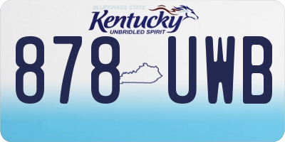 KY license plate 878UWB