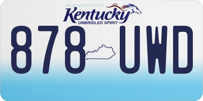 KY license plate 878UWD