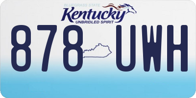 KY license plate 878UWH