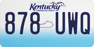 KY license plate 878UWQ
