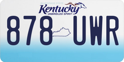 KY license plate 878UWR