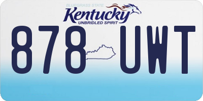 KY license plate 878UWT