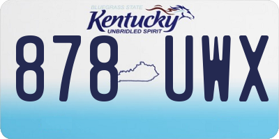 KY license plate 878UWX