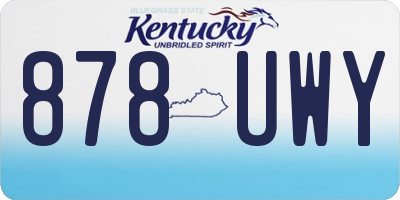 KY license plate 878UWY