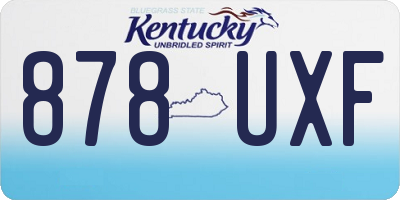 KY license plate 878UXF