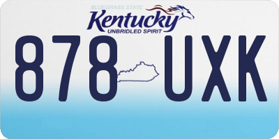 KY license plate 878UXK
