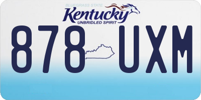 KY license plate 878UXM