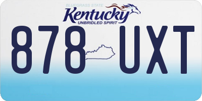 KY license plate 878UXT