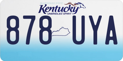 KY license plate 878UYA