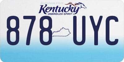 KY license plate 878UYC