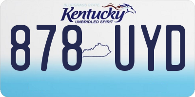 KY license plate 878UYD