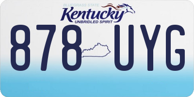 KY license plate 878UYG