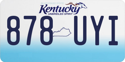 KY license plate 878UYI