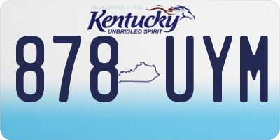 KY license plate 878UYM