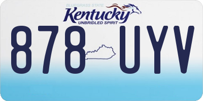 KY license plate 878UYV